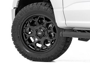 Wheel - Rough Country - 80 Series, One-Piece, -25mm Offset - Semi Gloss Black